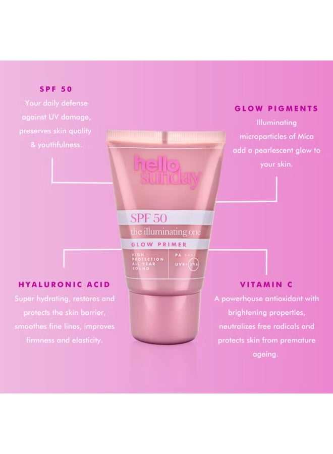 Hello Sunday The Illuminating One Glow Primer SPF50 50ml - Image 3