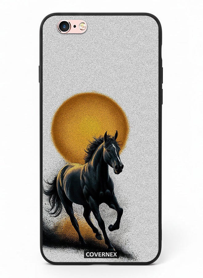 Covernex Apple iPhone 6s Protective Case Cover Printed Featuring Galloping Horse with Sunset Backdrop - Image 2