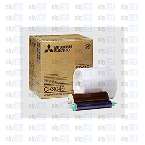 Mitsubishi Electric 6" Wide Paper Roll & Inksheet for 600 Photos, Size: 10x15 (4x6"), for some CP Series Dye Sublimation Thermal Printers, Model CK9046 - Image 1