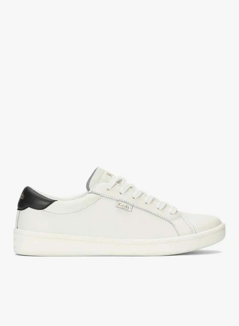 Keds Keds Women's Ace II Leather Lace-Up Sneaker – Classic Low-Top Casual Shoe White