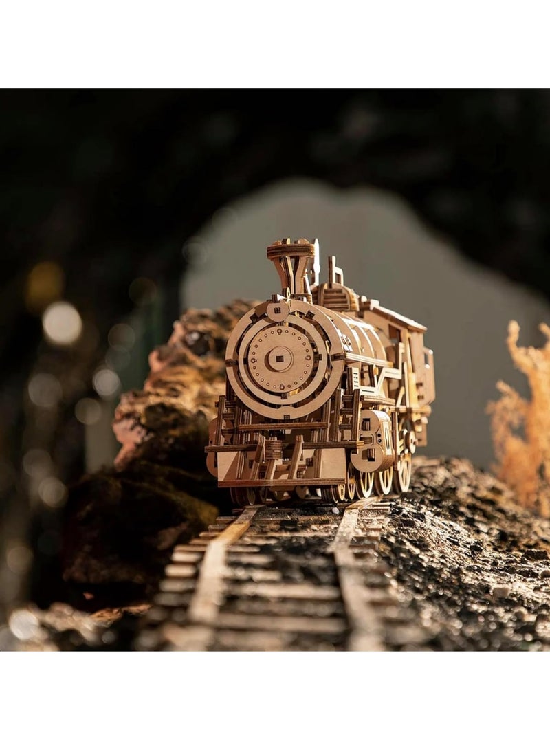 Robotime ROKR Locomotive Mechanical Gears LK701,3D Wooden Puzzles for Adults/Teens, Creative Home Decor, Unique Gift for Craft Hobby Adults/Teens - Image 4