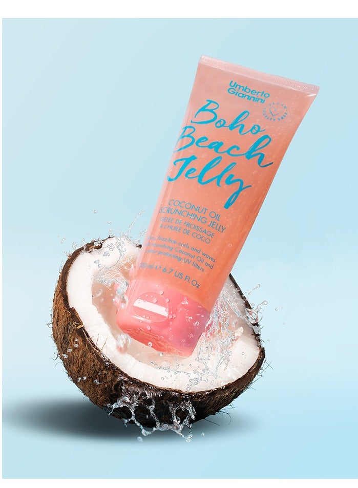 Umberto Giannini Vegan and Cruelty Free Coconut Oil Scrunching Boho Beach Jelly, 200ml - Image 3