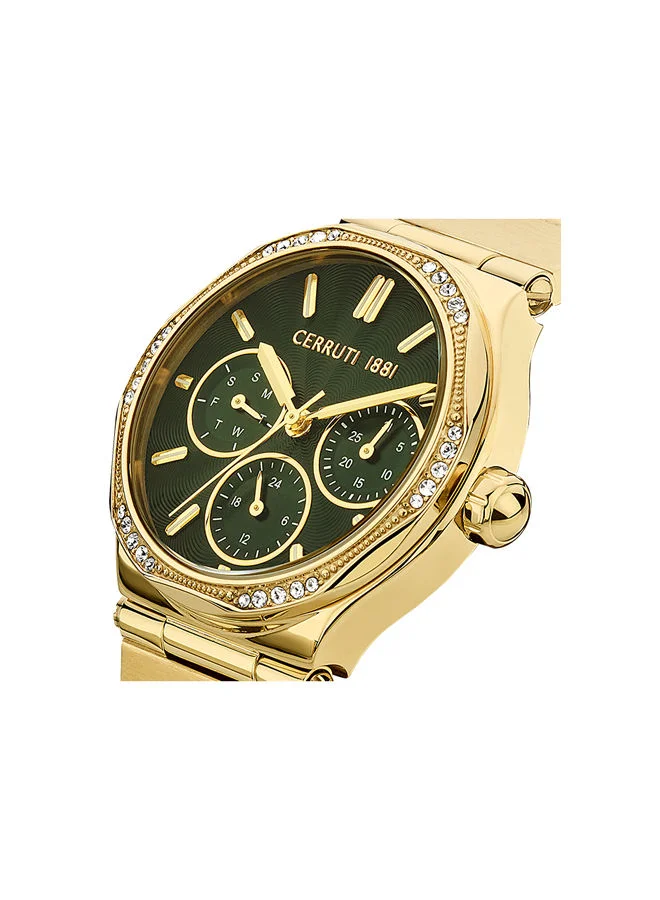 CERRUTI 1881 Rendinara 34mm Women's Analog Watch with Gold Plated Stainless Steel Bracelet