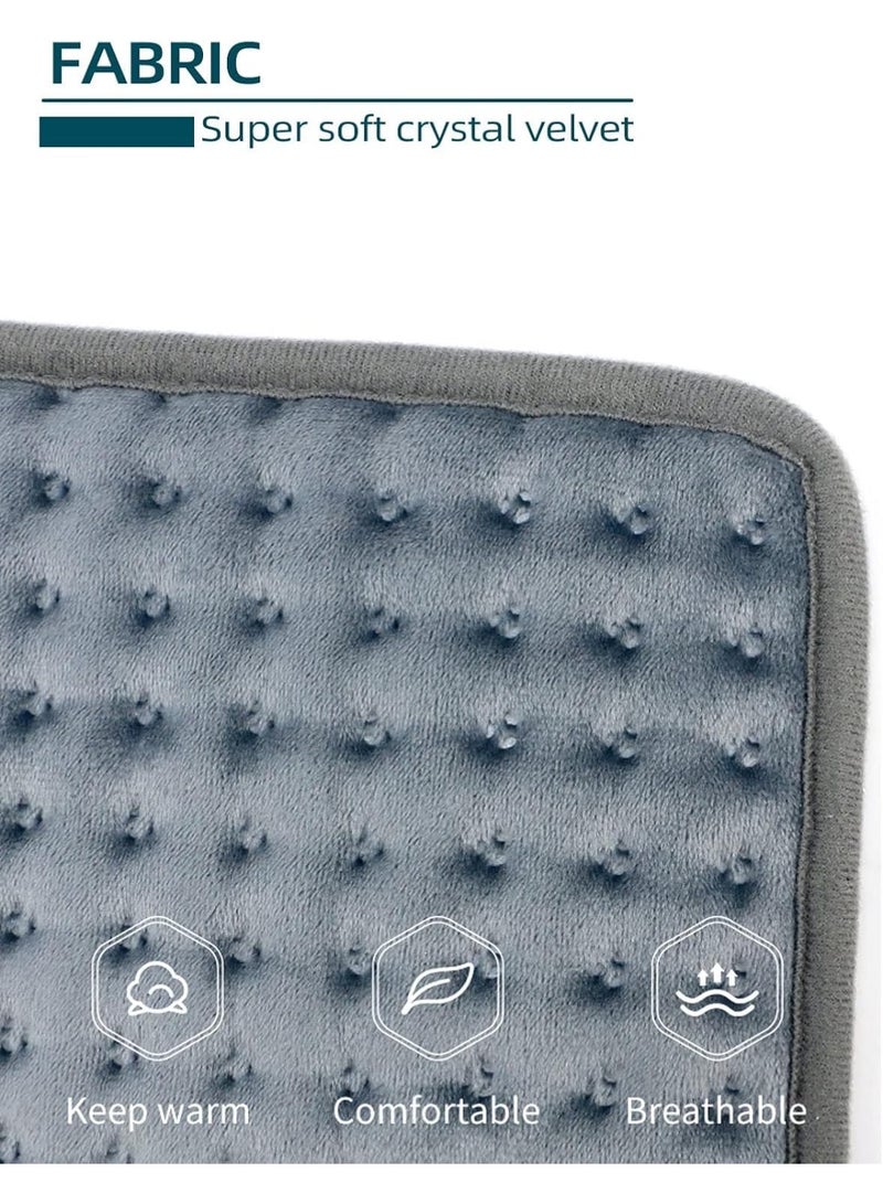 Bannuti Heating Pad, Electric Heat Pad for Back Pain and Cramps Relief Electric Fast Heat Pad with 10 Heat Settings Auto Shut Off Machine Washable 12" x 24" - Image 4