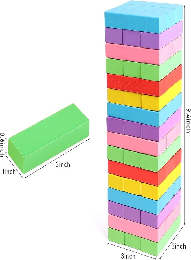 JBM ENTERPRISE Colorful Wooden Blocks Game for Boys & Girl - Indoor Balancing & Building Toy | Montessori Educational Tower Game for Kids | STEM Learning Toy for Cognitive Skills & Motor Development - Image 2
