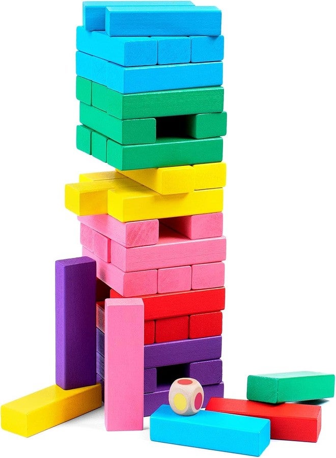 JBM ENTERPRISE Colorful Wooden Blocks Game for Boys & Girl - Indoor Balancing & Building Toy | Montessori Educational Tower Game for Kids | STEM Learning Toy for Cognitive Skills & Motor Development - Image 1