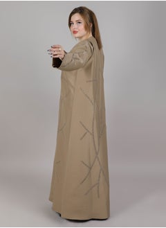 Msquare Fashion Beige Embellished Abaya - pzsku/ZE766257CE447EBF249F0Z/45/_/1687004651/0c446a9b-c9d4-4fdd-bb5b-a3e089499cac