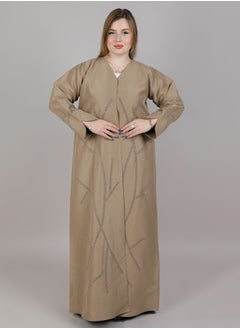 Msquare Fashion Beige Embellished Abaya - pzsku/ZE766257CE447EBF249F0Z/45/_/1687004653/1ed29312-5a46-4f6c-9ea8-ceaa45edac87