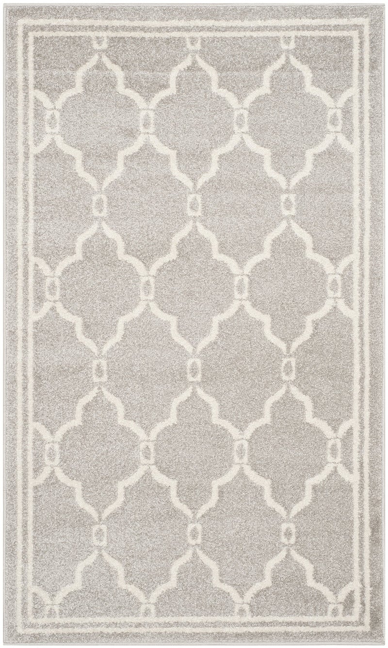 SAFAVIEH Amherst Collection Accent Rug  3 x 5 Light Grey  Ivory Trellis Design NonShedding  Easy Care Ideal for High Traffic Areas in Entryway Living Room Bedroom AMT414B