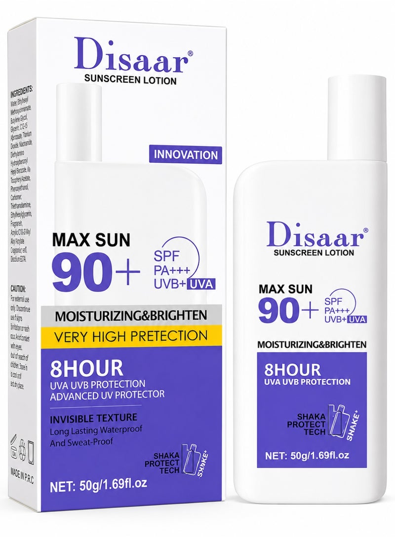 Disaar Sunscreen Lotion Max Sun SPF 90+ 50g – High UVA & UVB Protection