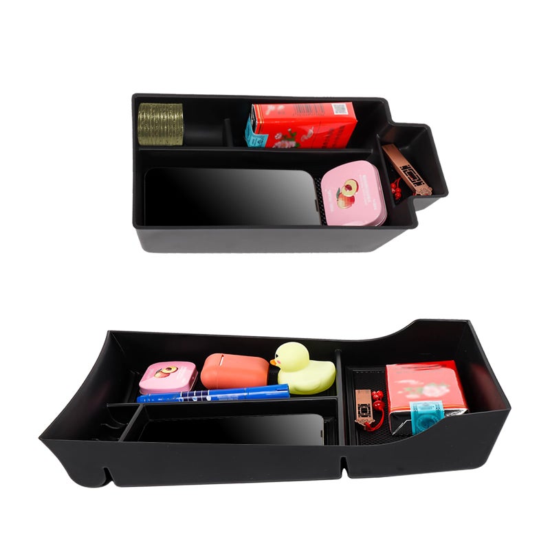 Neepiar Center Console Organizer Compatible with Nissan Rogue 2021-2025 2026 Armrest Storage Box Insert Tray Interior Secondary Accessories(2PCS Center Console Tray) - Image 3
