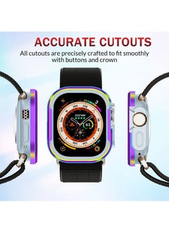 X-level Apple Watch Ultra/Ultra 2 Case with Screen Protector, Metal+tpu Overall Protective Cover, Built-in Tempered Glass Film High Sensitivity, Anti-Drop Anti-Scratch iWatch Accessories 49mm  - Image 5