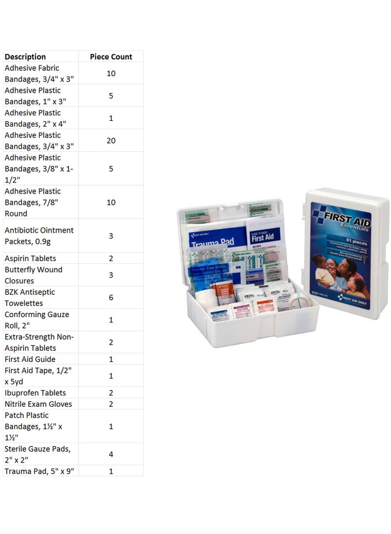 First Aid Only FAO 130 All Purpose First Aid Kit 81 pcs,USA - Image 3