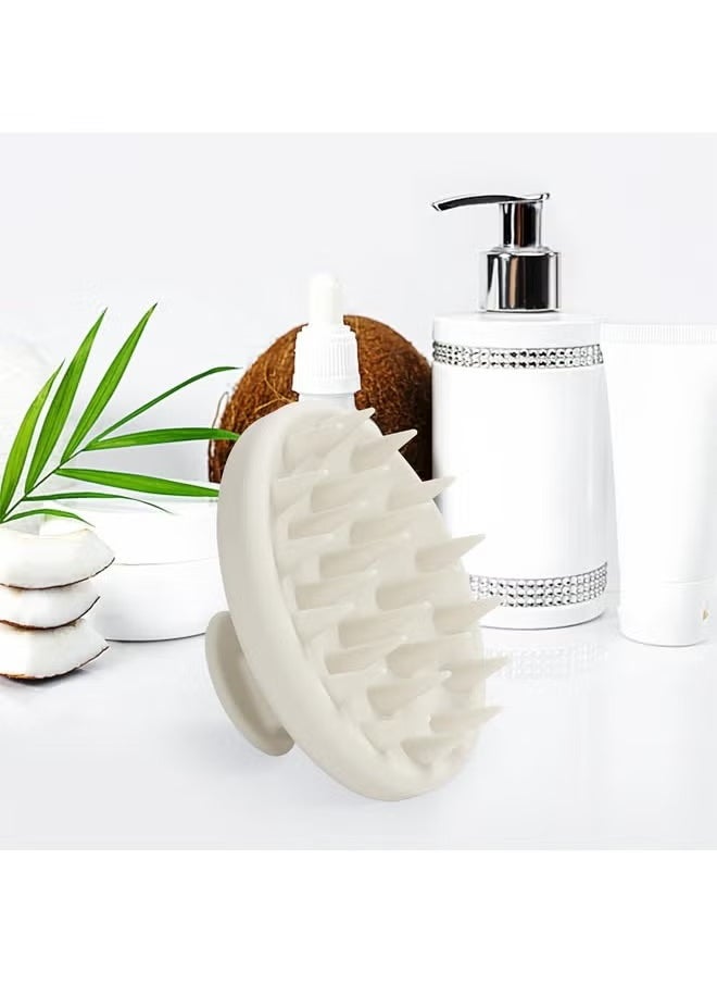 Arabest Silicone Scalp Massager, Scalp Scrubber for Hair Growth with Soft Bristles, Scalp Exfoliation Brush Dandruff Removal Shampoo Brush for Wet Dry Scalp Care (Warm Grey)  - Image 3