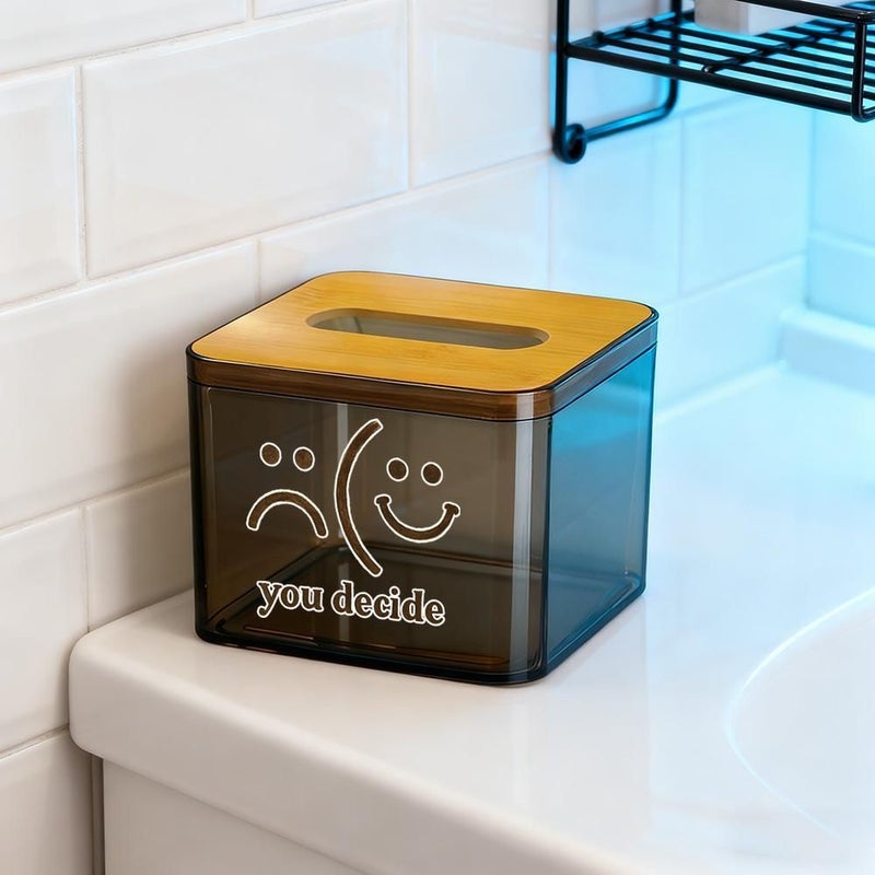 Square Shaped Inspirational Tissue Box For Home Office Decor 1pc - Image 5