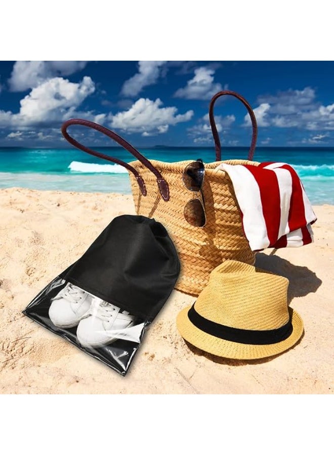 8PCS Travel Shoe Bags with Rope for Men and Women Large Shoes Pouch Organizers - Image 3