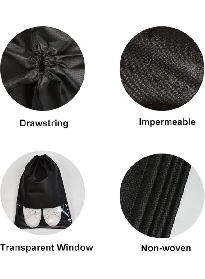 8PCS Travel Shoe Bags with Rope for Men and Women Large Shoes Pouch Organizers - Image 4