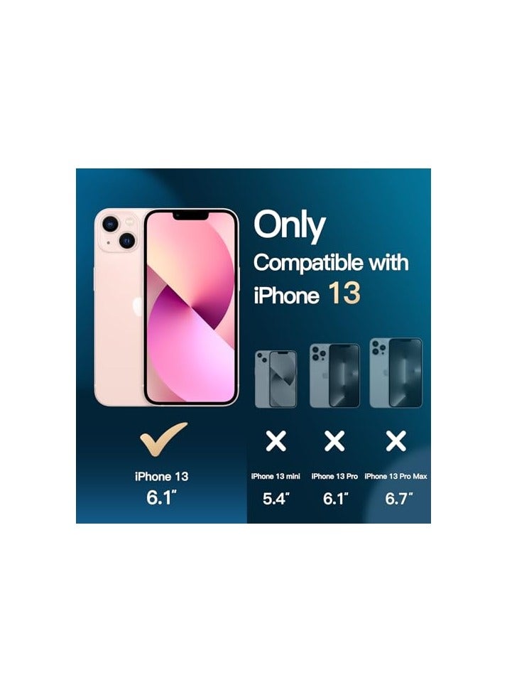 JETech 3 in 1 Magnetic Case for iPhone 13 6.1-Inch with 2 Pack Tempered Glass Screen Protectors, Compatible with MagSafe, Shockproof Bumper Phone Cover (Pink) - Image 2