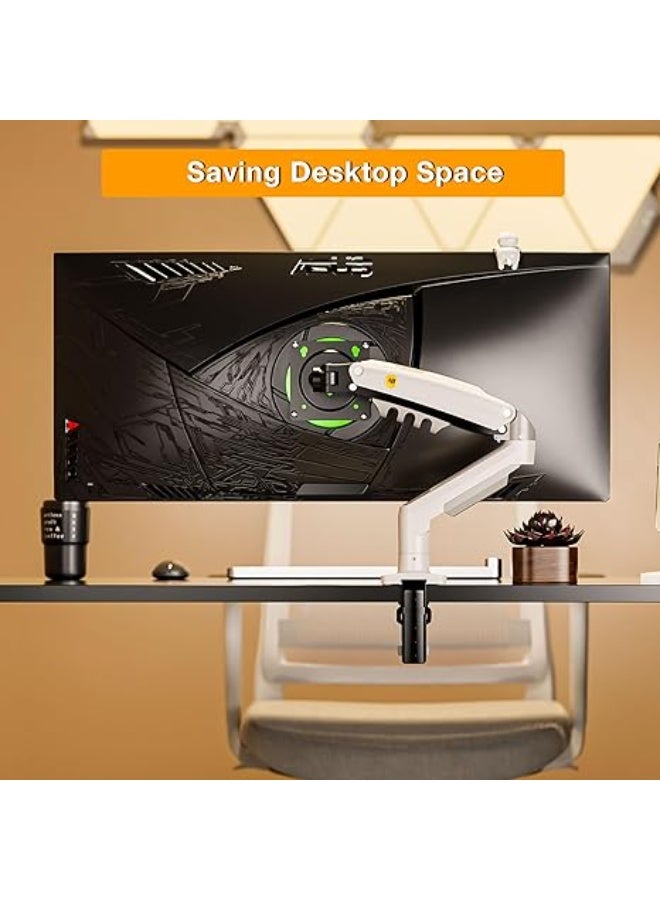 NB NORTH BAYOU F80 Adjustable Monitor Stand 17"-30" - Supports up to 19.8 lbs - Tilt & Rotate Function - White - Durable & Easy-to-Use - Image 3