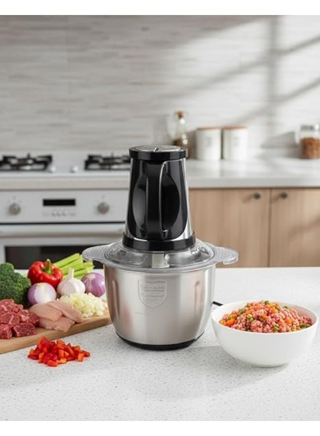 Spaceshoop 3L Stainless Steel Electric Food Processor and Meat Grinder Multi Purpose Chopper for Meat Vegetables and Fruits 220V to 240V - Image 2