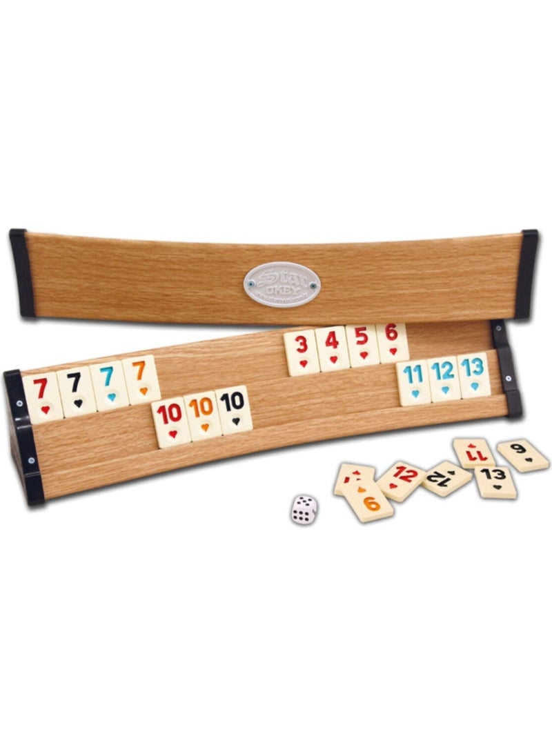 Star 101 Oval Wooden Look Plastic Okey Set  - Image 4