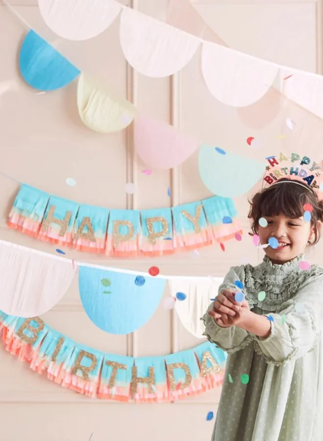 Meri Meri Rainbow Happy Birthday Fringe Garland