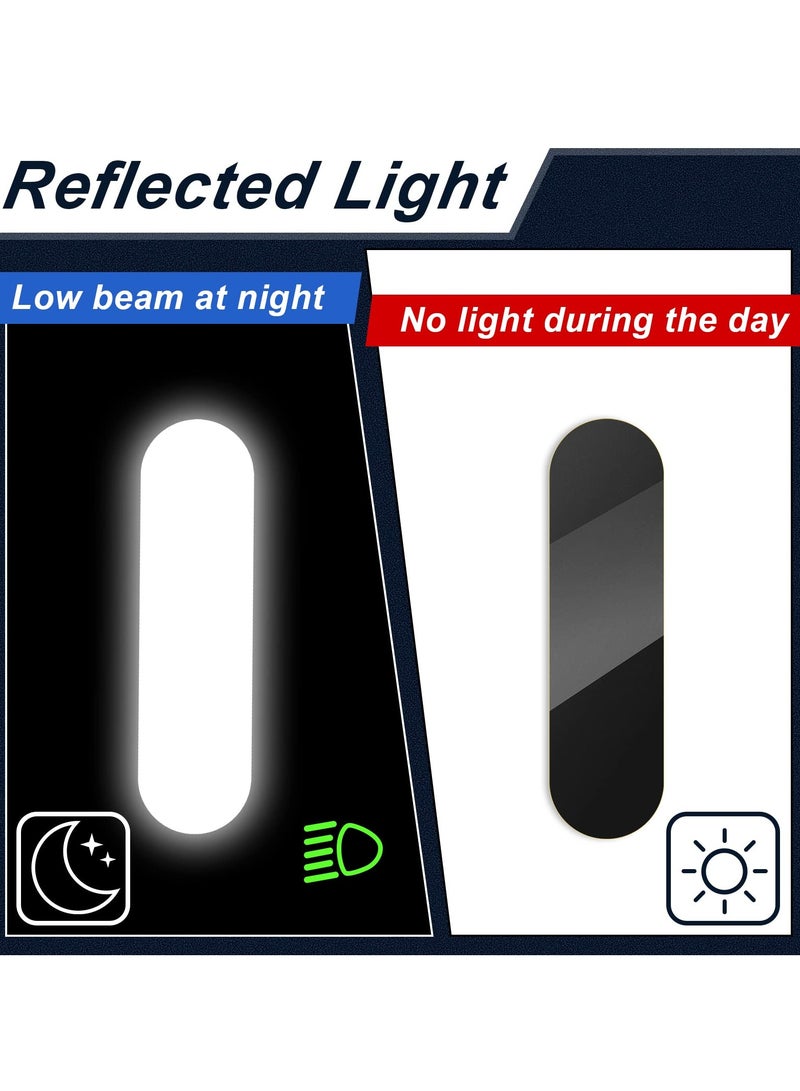 SYOSI 8 Pieces Reflective Stripes Stickers for Motorcycle Helmet, Safety Decals Stickers for Motorcycle High Visibility Motorcycle Helmet Stickers Adhesive Black Reflective Tape for Bicycle Racing Helmets - Image 4