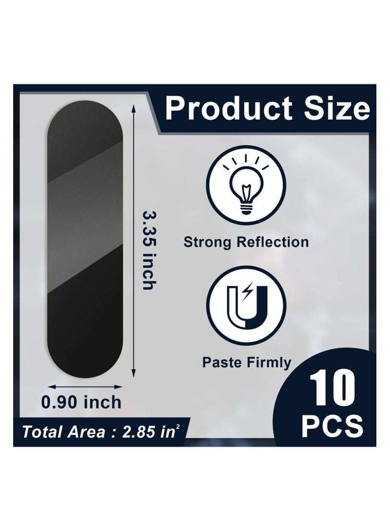 SYOSI 8 Pieces Reflective Stripes Stickers for Motorcycle Helmet, Safety Decals Stickers for Motorcycle High Visibility Motorcycle Helmet Stickers Adhesive Black Reflective Tape for Bicycle Racing Helmets - Image 5