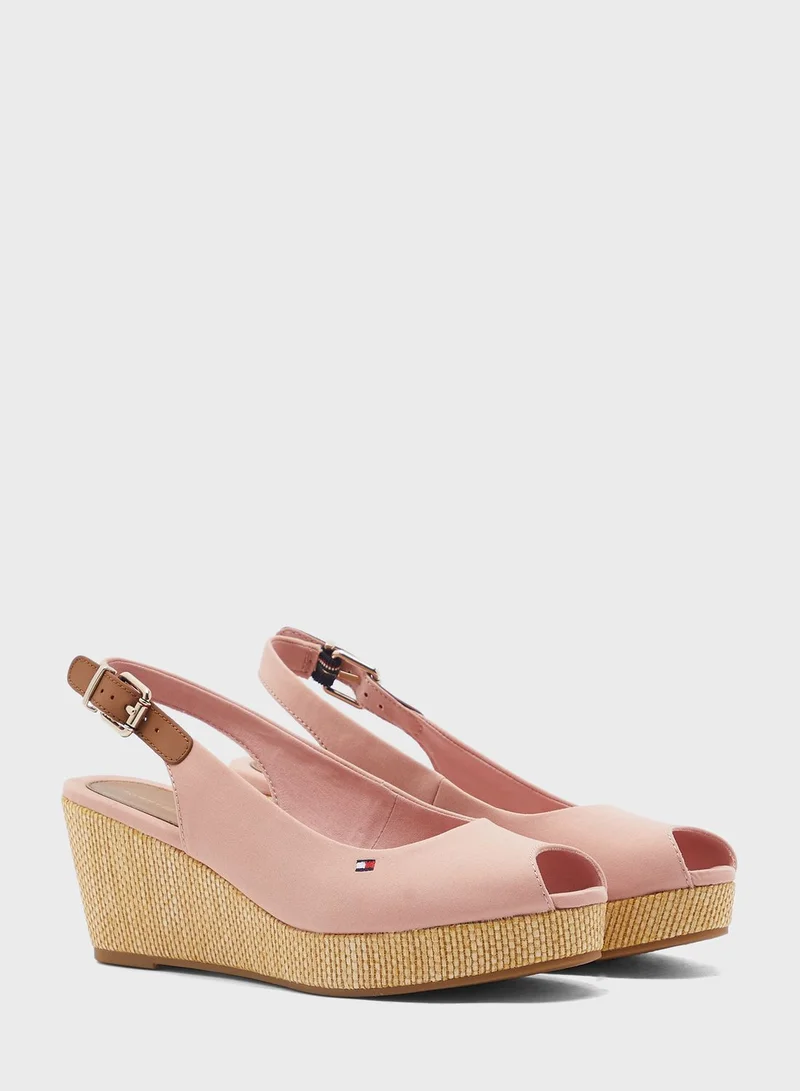 TOMMY HILFIGER Iconic Elba Sling Back Wedge Pumps