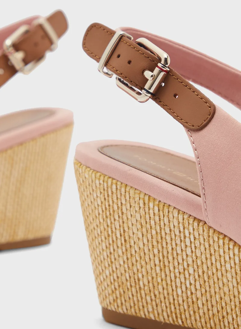 TOMMY HILFIGER Iconic Elba Sling Back Wedge Pumps