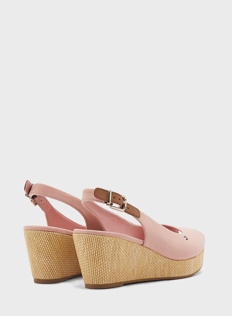 TOMMY HILFIGER Iconic Elba Sling Back Wedge Pumps