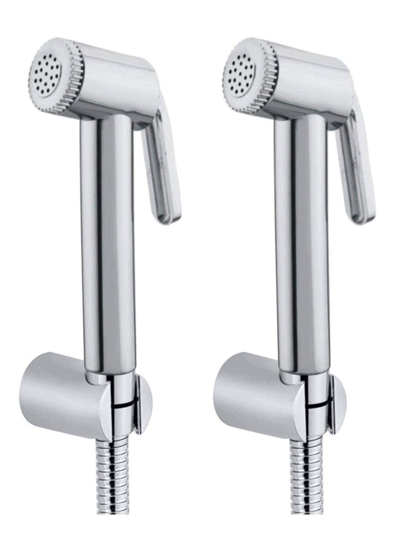Drizzle Drizzle Sleek Health Faucet With 1 Meter Flexible Tube And Wall Hook - Set Of 2  - Image 1