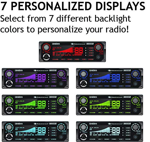 Uniden BEARCAT 980 40- Channel SSB CB Radio with Sideband NOAA WeatherBand,7- Color Digital Display PA/CB Switch and Noise Cancelling Mic, Wireless Mic Compatible - Image 4