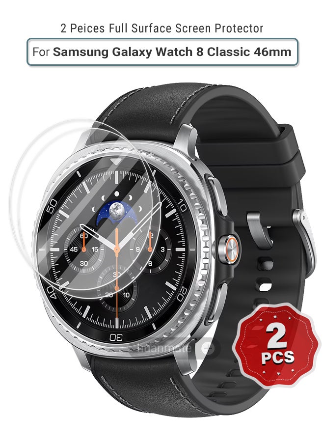 huanmate 2 Pieces Samsung Galaxy Watch 8 Classic 46mm Premium Screen Protector- Crisp Clarity, Ultimate Safety, Shield Against Smudges, Reliable Quality, Easy Installation & Removal  - Image 1