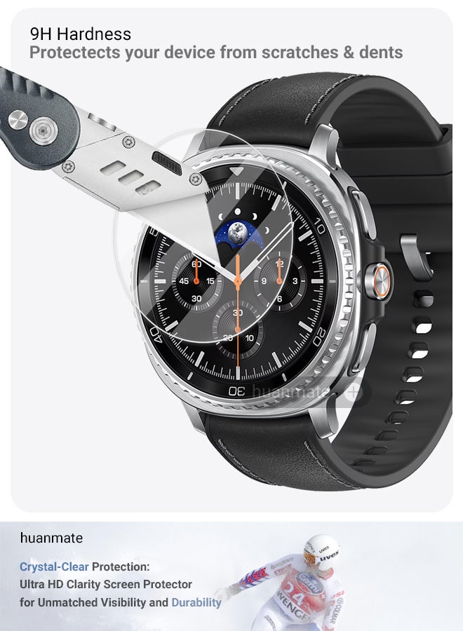 huanmate 2 Pieces Samsung Galaxy Watch 8 Classic 46mm Premium Screen Protector- Crisp Clarity, Ultimate Safety, Shield Against Smudges, Reliable Quality, Easy Installation & Removal  - Image 3