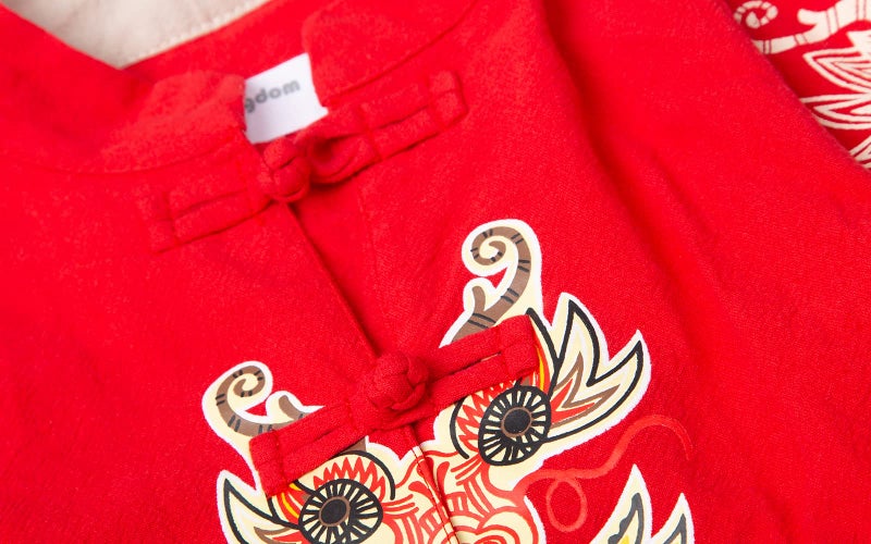 Mud Kingdom Toddler Boys Outfits Tang Style Chinese New Year Suit Red 4T - Image 5