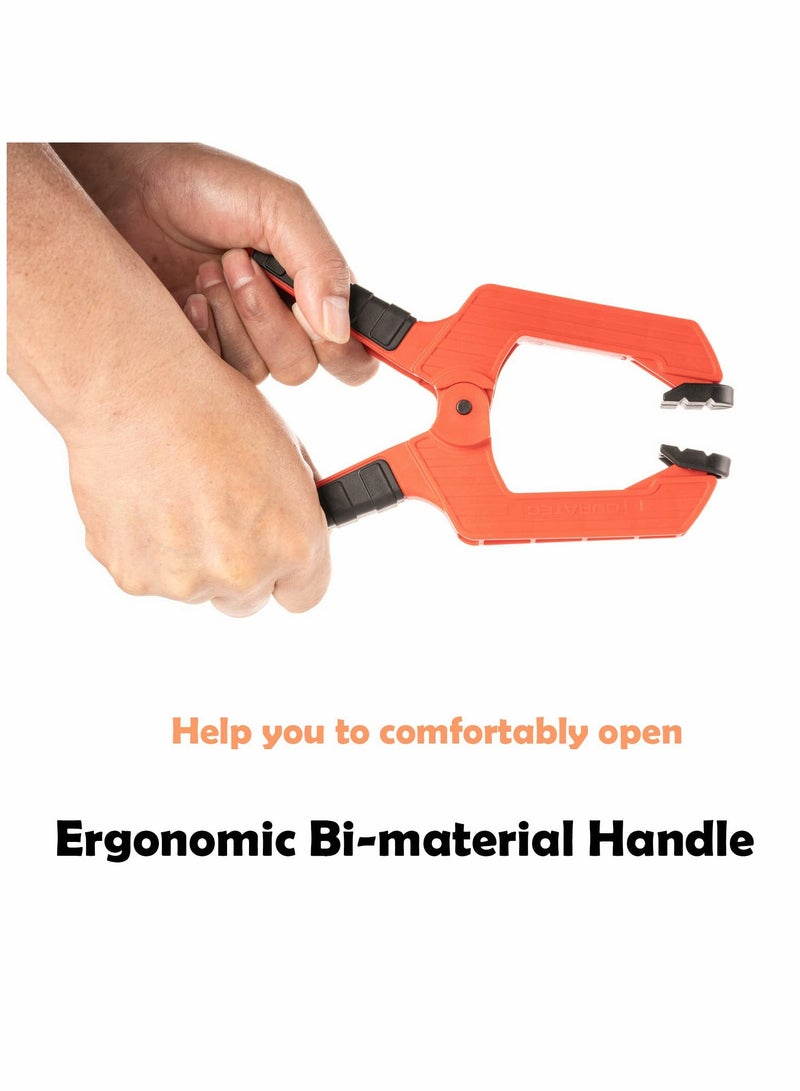 2 Pack 9-Inch Heavy Duty Spring Clamps, Extra Wide Plastic Clamps with Strong Clamping Force for Woodworking and DIY Projects. Perfect for Securely Holding Materials. - Image 3