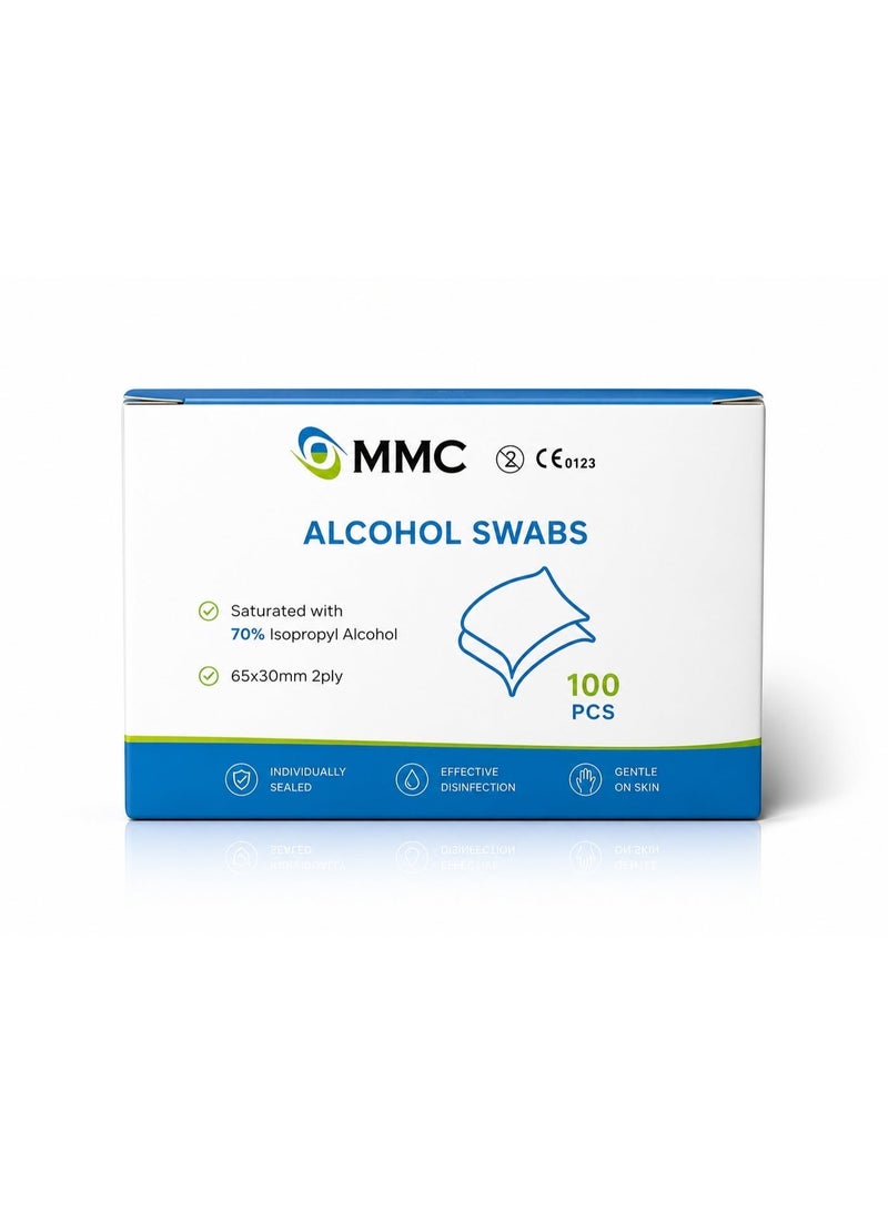 MMC Alcohol Pad | 70% Iso Propyl Alcohol 2 Ply - Sterile | 100 Pcs Pack - Image 1