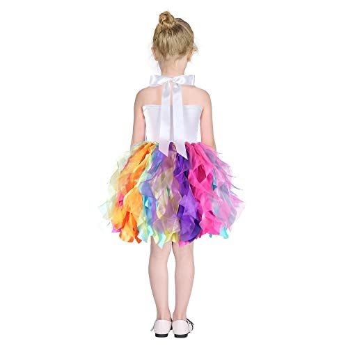 Suppromo Rainbow Tutu Dress for Girls Princess Birthday Party Dresses Sequin Tulle Dress for Girls Dance Prom Pageant Sneaker Ball Gown Unicorn Princess Birthday Graduation Christmas Outfit 6T - Image 4