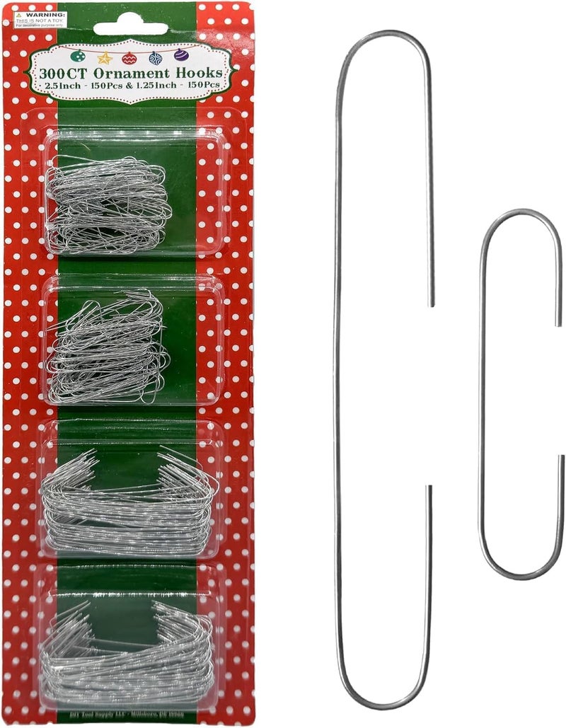 REGENT Silver Ornament Hooks Pack Of 300 - Image 1