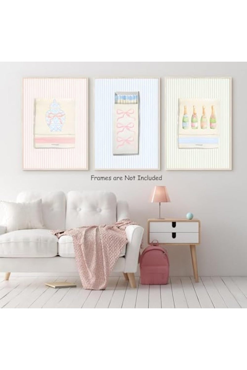 Djmwtb Grandmillenial Matchbox Wall Art Set of 3 (Preppy, 12"x16" Canvas) - Image 2