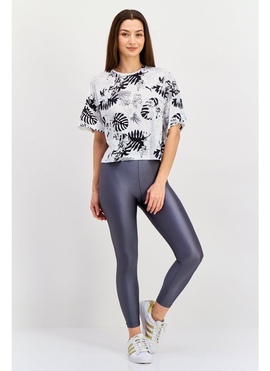 PUMA Women Relaxed Fit Short Sleeves Training Top, White  - Image 3