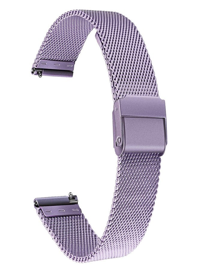 TRUMiRR Watch Band for Venu Sq/Vivoactive 5 Orchid Purple, Mesh Woven Stainless Steel Watchband Quick Release Strap Wristband for Garmin Venu Sq 2 / Venu Sq Music/Venu Smartwatch - Image 2