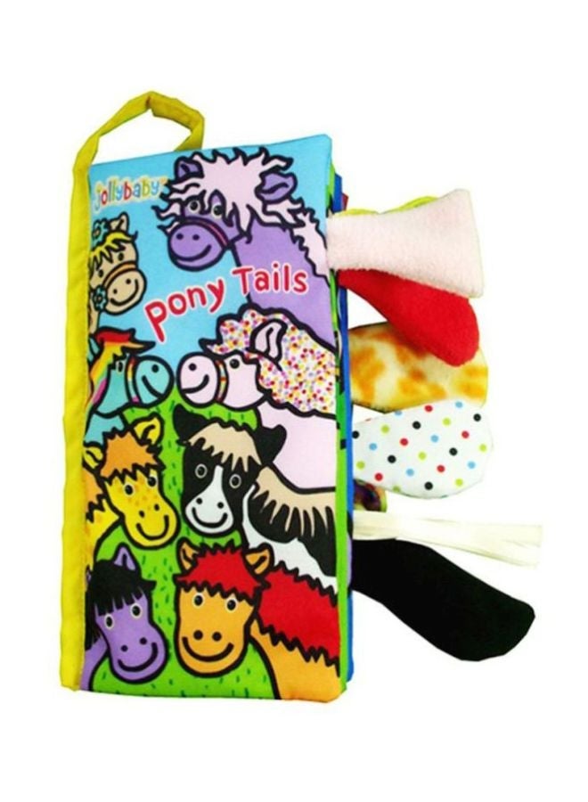 NIBEMINENT Soft Cloth Book With Funny Animal Tails 21x11cm