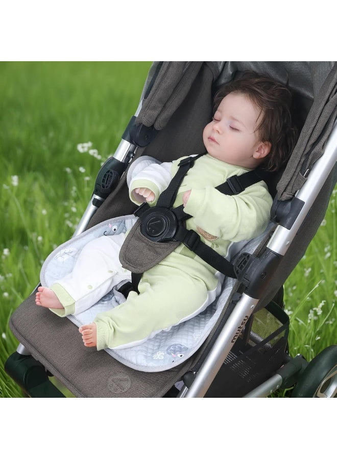 COOLBEBE Piddle Pads - Strollers, Bouncers & Car Seat Pad, Waterproof Car Seat Liner for Baby(Grey,2pcs) - Image 3