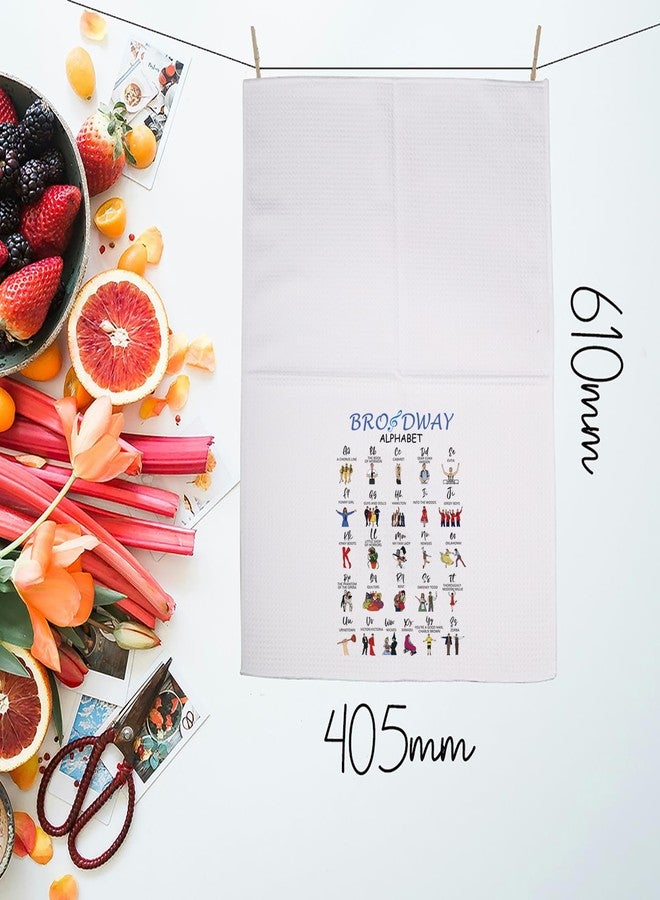 MNIGIU Kitchen Towels Musical Theatre Kitchen Decor Dish Towels Musical Lover Dish Towe ls for Actress Actor (ABC Towel) - Image 2