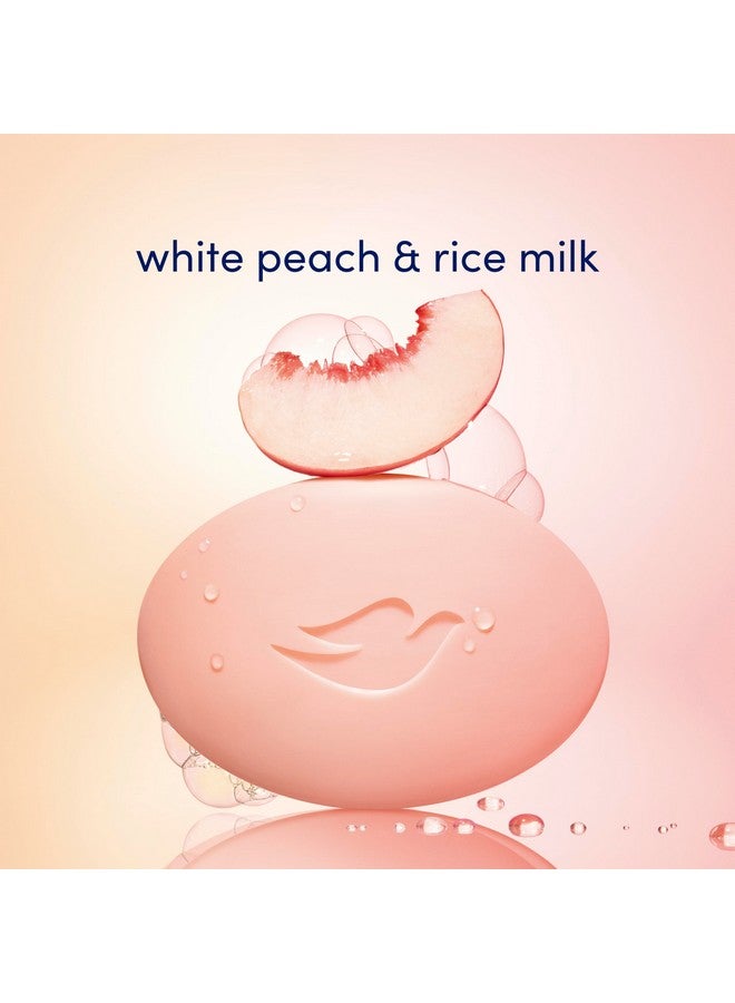 دوف صابون دوف بيوتي بار لإعادة التوازن بخلاصة الخوخ الأبيض وحليب الأرز، 14 قطعة لبشرة مغذية ومرطبة، مع ربع كريم مرطب بتركيبة نباتية، 3.75 أونصة - Image 3