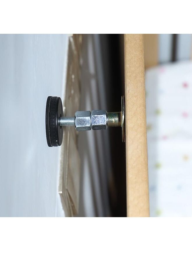 fashionhome 4 Pieces Adjustable Furniture Fixed Bracket Stainless Steel Alloy Wall Bed Stabilizer - Image 3