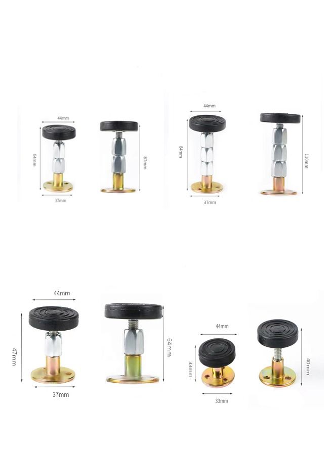 fashionhome 4 Pieces Adjustable Furniture Fixed Bracket Stainless Steel Alloy Wall Bed Stabilizer - Image 5