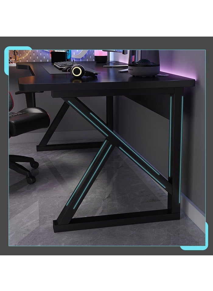 دوركو طاولة ألعاب، مكتب منزلي على شكل حرف K، مكتب كمبيوتر مريح لغرفة النوم، طاولة دراسة كتابة للطلاب والأطفال، طاولة ألعاب على الطراز الحديث، طاولة عمل للمكتب المنزلي (140 × 60 × 75 سم) - Image 2